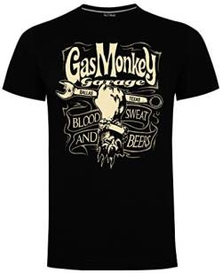 Gas Monkey Garage Herren T-Shirt Mechanics Spanner Schwarz Gr. 56, Schwarz von Gas Monkey Garage