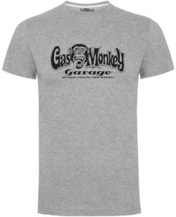 Gas Monkey Garage Herren T-Shirt OG Logo Marineblau, Grau, 3XL von Gas Monkey Garage