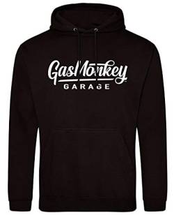 Gas Monkey Garage Hoodie Large Script Logo Black-S von Gas Monkey Garage