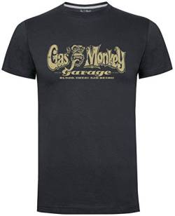 Gas Monkey Garage T-Shirt Distressed OG Logo Grey-XXXL von Gas Monkey Garage