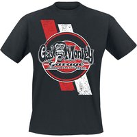 Gas Monkey Garage T-Shirt - Red And White Stripes - S bis XXL - für Männer - Größe S - schwarz  - Lizenzierter Fanartikel von Gas Monkey Garage