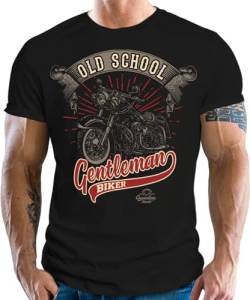 Herren T-Shirt für Motorradfahrer und Biker: Oldschool Gentleman von Gasoline Bandit