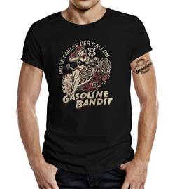 Design, Rockabilly Racer Hot Rod T-Shirt: V8 - More Smiles per Gallon M von Gasoline Bandit