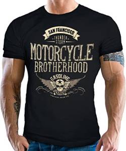 GASOLINE BANDIT Biker Racer T-Shirt - Motorcycle Brotherhood von Gasoline Bandit