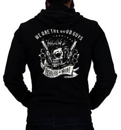 GASOLINE BANDIT Rockabilly Biker Racer Kapuzen-Jacke Zip-Hoodie für Motorradfahrer We Are The Good Guys von Gasoline Bandit