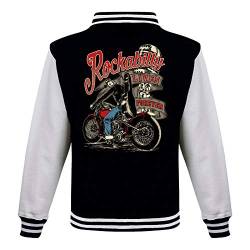 Gasoline Bandit Rockabilly Baseball College Jacke - Lives Forever 2XL von Gasoline Bandit