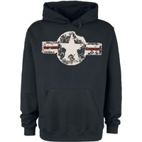 Gasoline Bandit - Rockabilly Kapuzenpullover - USAF - M bis XXL - für Männer - Größe M - schwarz von Gasoline Bandit