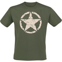 Gasoline Bandit - Rockabilly T-Shirt - Army Star Olive - S bis 3XL - für Männer - Größe S - oliv von Gasoline Bandit