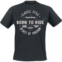 Gasoline Bandit - Rockabilly T-Shirt - Born To Ride - S bis 4XL - für Männer - Größe S - schwarz von Gasoline Bandit