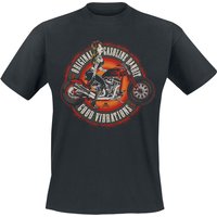 Gasoline Bandit - Rockabilly T-Shirt - Good Vibrations - S bis 3XL - für Männer - Größe L - schwarz von Gasoline Bandit