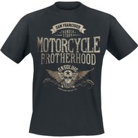 Gasoline Bandit - Rockabilly T-Shirt - Motorcycle Brotherhood - M bis XXL - für Männer - Größe L - schwarz von Gasoline Bandit