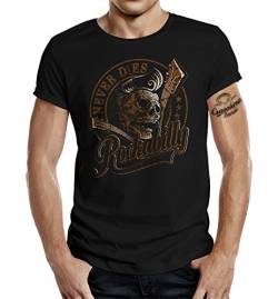 Gasoline Bandit Rockabilly T-Shirt original Design: Rockabilly Never Dies! III Farbe schwarz Größe XXL von Gasoline Bandit