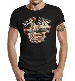 Gasoline Bandit T-Shirt original Biker Racer Rockabilly Design: Superpower M von Gasoline Bandit