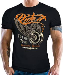 Gasoline Bandit Vintage Retro Biker T-Shirt - Feel The Magic von Gasoline Bandit