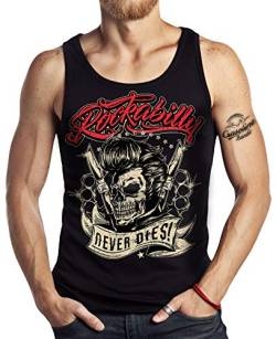 Rockabilly Tank Top Muskel-Shirt: Hot Rod Shop M von Gasoline Bandit