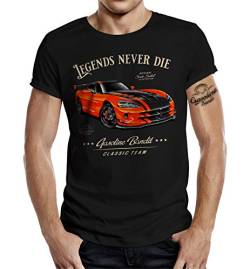 T-Shirt für US-Cars Classic Fans - Legends Never die 3XL von Gasoline Bandit