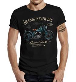 T-Shirt für US-Cars Classic Fans - Legends Never die L von Gasoline Bandit