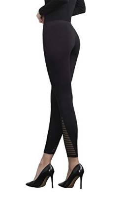 Gatta Damen Leggings (4691S) - blickdicht mit angesagtem Design - Größe M - Black von Gatta