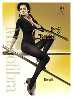 Gatta Fashion Rosalia 40den - blickdichte Damen Feinstrumpfhose aus Microfaser Lycra - Größe 2-S - Schwarz von Gatta