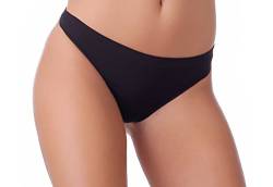 Gatta Mini String Nini - Underwear Seamless String Tanga - 3er Vorteilspack - Größe M (38-40) - Black-schwarz von Gatta
