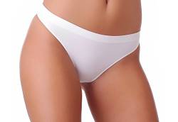 Gatta Mini String Nini - Underwear Seamless String Tanga - 3er Vorteilspack - Größe M (38-40) - White-weiß von Gatta