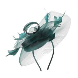 Gatuida Feder Haarspange Hut Fascinator-stirnband Für Damen Vintage-haar-fascinators Fascinator-kopfbedeckung 1920er Gaze-fascinator-stirnband Tee Frauenhut Die Blumen Seide Bankett von Gatuida