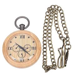 alte Taschenuhr aus Holz schwarze Halskette für Männer Mann Halskette Flip-Taschenuhr Herrenuhren Vintage Hängeuhr hängende Uhr Jahrgang Anschauen Geschenk schmücken Legierung von Gatuida
