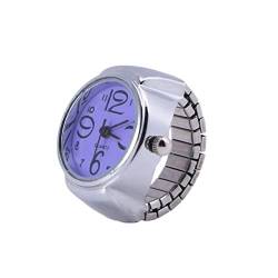 digitale Fingeruhr Vintage Ringuhr elastische Uhr Herrenuhren Damenuhren Fingeruhr aus Edelstahl kreative Ringuhr koreanische Mode Anschauen Quarzuhren Geschenk Liebhaber Violett von Gatuida