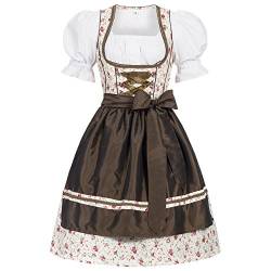 Gaudi-Leathers Damen Dirndl Kleid Dirndlkleid Trachtenkleid Erna Blumendruck 44 von Gaudi-Leathers