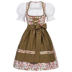 Gaudi-Leathers Damen Dirndl Kleid Dirndlkleid Trachtenkleid Josie Rosenstoff 34 von Gaudi-Leathers