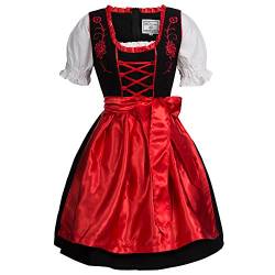 Gaudi-Leathers Damen SW2550 Dirndl, Schwarz (Rot Schwarz 050), 40 von Gaudi-Leathers