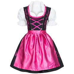 Gaudi-Leathers SW2580FILIPK Damen Dirndl, Schwarz (Pink 050), 38 von Gaudi-Leathers