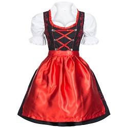 Gaudi-Leathers SW2580FILIRT Damen Dirndl, Schwarz (Rot Schwarz 050), 40 von Gaudi-Leathers