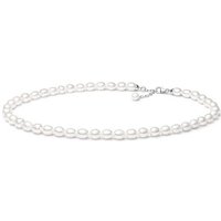 Gaura Pearls Perlenkette Elegant weiß reisförmig 7.5-8.5 mm 45 cm Süßwasserzuchtperlen von Gaura Pearls