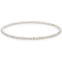 Gaura Pearls Perlenkette Leichter Choker weiß reisförmig 5-5.5 mm 40 cm Süßwasserzuchtperlen von Gaura Pearls