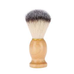 Gavigain Rasierpinsel für Männer, tragbarer Bart-Rasierpinsel mit weichem Griff aus synthetischem Holz, Friseur-Salon-Werkzeug von Gavigain