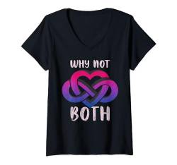 Damen Bi Polyamory, Polyamorie Symbol, Bisexuelle Farben, Spruch T-Shirt mit V-Ausschnitt von Gay Pride LGBT by Content Design Studio