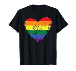 Regenbogen Herz LGBT Stolz Bunt Gay CSD Gleichberechtigung T-Shirt von Gay Pride Proud