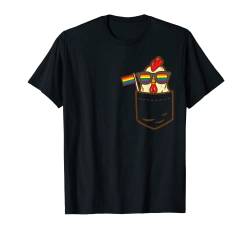 Chicken Animal Pocket Farm LGBTQ Rainbow Flag Gay Pride Ally T-Shirt von Gay Pride Shirts LGBTQ Ally LGBT Men Women Gift