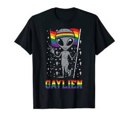 Gaylien Rainbow Flag Gay Alien Funny ET Space LGBTQ Pride T-Shirt von Gay Pride Shirts LGBTQ Ally LGBT Men Women Gift