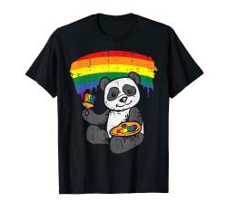 Panda Painting Animal LGBTQ Rainbow Flag Gay Pride Ally T-Shirt von Gay Pride Shirts LGBTQ Ally LGBT Men Women Gift