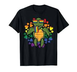 Regenbogenflagge Schildkröte Gay Pride Ally LGBTQ LGBT Herren Damen T-Shirt von Gay Pride Shirts LGBTQ Ally LGBT Men Women Gift