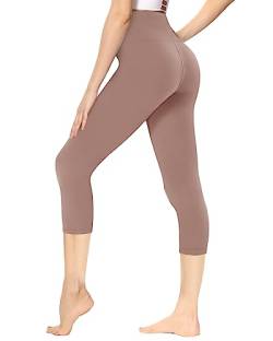 Gayhay Capri Leggings Damen 7/8 für Sport, 3/4 Sporthose High Waist Leggins für Gym Yoga(Hautfarbe,L-XL) von Gayhay