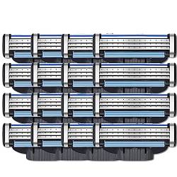 Rasierklingen Männer, Rasierklingen Nachfüllungen, Rasierklingen Männer Nachfüllungen für manuelle Rasierklinge,3 Klingen Herren Rasierklingen für die Rasur, Fit für Klingen Griffe (16 Pcs) von Gbbazu