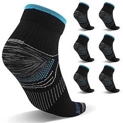 Gcbiger Kompressionssocken für Damen und Herren (7 Paar), Plantarfasziitis-Socken zur Schmerzlinderung, Knöchelunterstützung und Fußgesundheit von Gcbiger