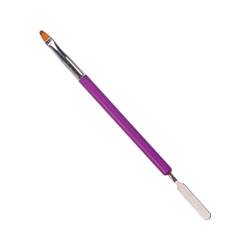 1pc Dual Ended Nagel Gel Pinsel Acrylnägel UV Gel -Auslöser Stift Pen Spatel Maniküre Werkzeug lila lila von Gcroet