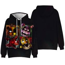 Gcufoyae FNAF Kapuzenpullover, 3D-Grafikjacke, langärmelige Pullover-Sweatshirts für Teenager und Erwachsene von Gcufoyae