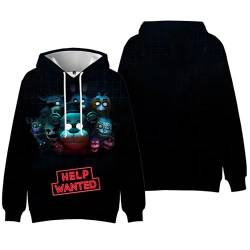 Gcufoyae FNAF Kapuzenpullover, 3D-Grafikjacke, langärmelige Pullover-Sweatshirts für Teenager und Erwachsene von Gcufoyae