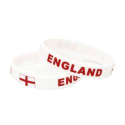 1PC Land Welt Flagge Logo Sport Silikon Armband Nationalen Fußball Fans Elastische Armbänder Armreifen Souvenir Geschenk (Color : England_20cm) von GeRRiT