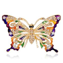 Elegante Charme Schmetterling Tier Perle Brosche Frauen Große Schmetterling Bunte Insekt Pins Vintage Mode Geschenke-2 von GeRRiT